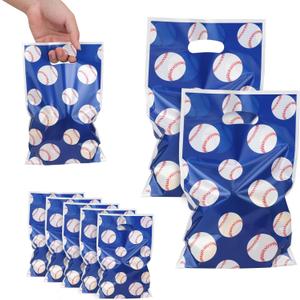 XIHIRCD 50pcs Baseball Gift Bags, Baseball Themed Party Bags Full of Baseballs Style Sport Party Favor Bags for Festival Birthday Presents Packing Candy Snack Goodie Goody Supplies