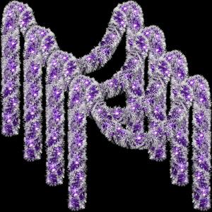 Ceenna 4 Pcs 32.8 ft Christmas Tinsel Garland with 32.8ft 100 LED Lights for Wall Mounted Hanging Xmas Tree Party Christmas Room Decor, Wedding, Birthday, Party Supplies (Purple)