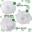 Realspring 4 Pcs St. Patrick's Day Jumbo Inflatable Dice 12 Inch Big Large Shamrock Dice Giant Blow up Cube Decorations with Clover Decor for Irish Game Pool Beach Party Ludo Board Game Night Party
