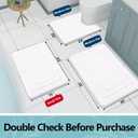 Arotive Memory Foam Bathroom Rug Mat 47x17, Ultra Soft and Absorbent Bath Mat, Machine Wash Dry, Comfortable Bath Rug Carpet for Bathroom Floor, Tub and Shower, White