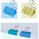 3 x Ufmarine Large Binder Clips 1.6 inch Length, Colorful, for Office (24 Pcs)