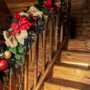 Zhengmy 24 Pcs Long Velvet Bows Glitter Christmas Ornaments Vintage Large Velvet Glitter Christmas Swag Staircase Wreath Tree Topper Bows Large Bow for Outdoor, 6.3 x 12 Inch(Black)