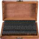 KMIKE Alphabet Stamps Set 70pcs Letter Number Symbol Vintage DIY Craft Card Making Wood Rubber Stamp