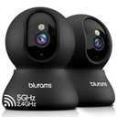Blurams 5G Indoor Cameras for Home Security, 2K Pet Camera with Phone App, 360° PTZ Home Cam w/Dual-Band WiFi6, 2-Way Talk, Free Human/Sound Detection, Motion Tracking, Night Vision, Works with Alexa