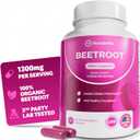 Rosabella Organic Beet Root Capsules - 1300mg Beet Root Powder Aids Healthy Circulation & Vitality, Non-GMO, Beet Root Supplement - 60 Capsules, 30-Day Supply