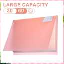2 Pieces Diamond Art Painting Storage Book A2 A3 30 Pages Diamond Art Portfolio Folder Pink Binder for Presentation Artwork Report Photo Album, 17.3 x 13 Inch, 24.4 x 18.1 Inch