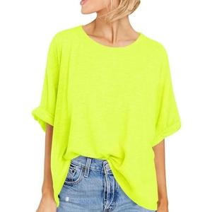 Women Oversized T-Shirt Summer Casual Short Sleeve Loose Tee Tops 2XL