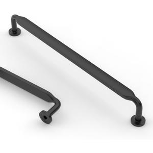 Asidrama 10 Pack 10 Inch(254mm) Matte Black Kitchen Cabinet Handles, Cabinet Pulls Kitchen Cabinet Hardware for Cupboard Drawer Pulls (10" Hole Center)