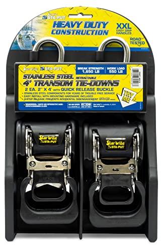 STAR BRITE Heavy Duty Retractable SS Tie-Down with Quick Release Buckle (060516)