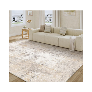 6x9 Washable Area Rug Beige Grey Neutral Abstract Living Room Bedroom Large Throw Rug Non Slip Soft Low Pile Indoor Floor Carpet for Dining Room Kitchen Office Entryway