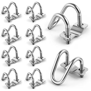 30 Pack Cross Pipe Clamp for 3/4 EMT Conduit, U-shaped Screw Bolt Crossover Clamps, Galvanized Vertical Pipe Clip Connector for Greenhouse, Hoop House, Canopy, Farm, Fence