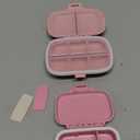 2 Pack Pill Case Organizer,Travel Pill Box with Label, Daily Medicine Organizer Case, Waterproof Pocket Container Case, Portable Pink Supplement Case Medicine Container Compact for for Vitamin