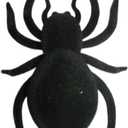 Halloween Black Flocking Spider,Simulation Trick-or-Treating Toys
