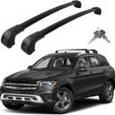Roof Rack Cross Bars Compatible with Mercedes Benz GLC 2016-2022 with Flush Side Rails (Not for Coupe and Raised Rails), Adjustable Aluminum 300 LBS Anti-Theft Lock Cargo Carrier Rooftop Crossbar