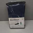 100% Blackout Shield Linen Blackout Curtains for Bedroom 108 Inches Long, Back Tab/ Rod Pocket Living Room Drapes, Thermal Insulated Blackout Curtains 2 Panels Set, 50" W x 108" L, Navy