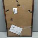 Wood 12x18 Picture Frame with 11x17 Mat, Display 11x17 with Mat or 12x18 Without Mat, Wood 12 by 18 Photo Frame, 12 x 18 Frame for Wall Hanging Display, Deep Brown