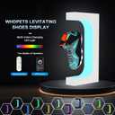 Levitating Sneaker Display, Magnetic Floating Shoe Display Stand with 360 Auto Rotation & LED Light, Levitation Sneaker Holder Rack for Shoes Collector/Advertising Exhibition/Home Decoration, White