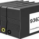 936e 936XL Ink Cartridges combo Compatible for HP936e for HP 936 XL Printer ink 936e ink Cartridges Work with Officejet Pro 9110b 9120 9122e 9125e 9128e 9130b 9135e 9730e Printer black C/M/Y(4 Pack)