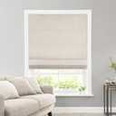 SHECUTE Roman Shades for Windows Cordless, Fabric Roman Window Shades for Bedroom, Living Room and Home, Room Darkening Light Filtering Roman Blinds for Windows and French Doors (Linen, 29W x 64L) (29"W x 64"H, Linen(room Darkening))