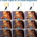 ALTSON 60 LED Portable Selfie Light Video Conference Lighting with Clip & Camera Tripod Adapter Rechargeable 2200mAh CRI 97+, 3 Light Modes for Phone iPhone Webcam Laptop Photo Makeup