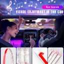 STONEBANKS 5.9FT Car LED Strip Lights, 72LEDs Smart RGB Car Interior Lights with APP & Remote Dual Control, Multicolor Music Sync and Mic Mode 4-in-1 Lines Design LED Lights for Car Decor