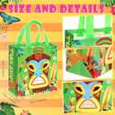 Riakrum 32 Pcs Gift Bag with Handles Reusable Tote Bags Non Woven Gift Bags Bulk Treat Bag for Kids Classroom Gifts Exchange Party Favor, 8.7 x 9.2 x 4.3 Inch