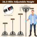 2 in 1 Garden Leaf Rake & Leaf Scoops, Adjustable Leaf Rake for Lawns with Grabber, Hand Rakes for Picking Up Leaves,Pine Needles, Gravel (Black)