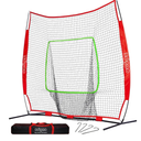 7×7ft Baseball Softball Practice Net- Portable Baseball Net for Batting, Hitting, Pitching Come with Carry Bag, Training for Players of Any Skill Level - Easy Setup