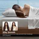 Bedsure Cooling Pillowcase for Hot Sleepers, Silk Like Pillow Case Queen Size Set of 2, Reduce Wrinkles & Frizz-Free Hair, Infused with HA & Ceramides for Skin, Hidden Zipper, Queen, Grey