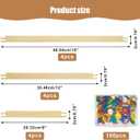 6 Sets Stretcher Bars for Needlework with 100 Tacks for Women's Birthday Gifts,3 Sizes 12pcs Wooden Canvas Splicing Stretcher Bars Needlepoint Embroidery Stitch Frame Set for Crafts Art