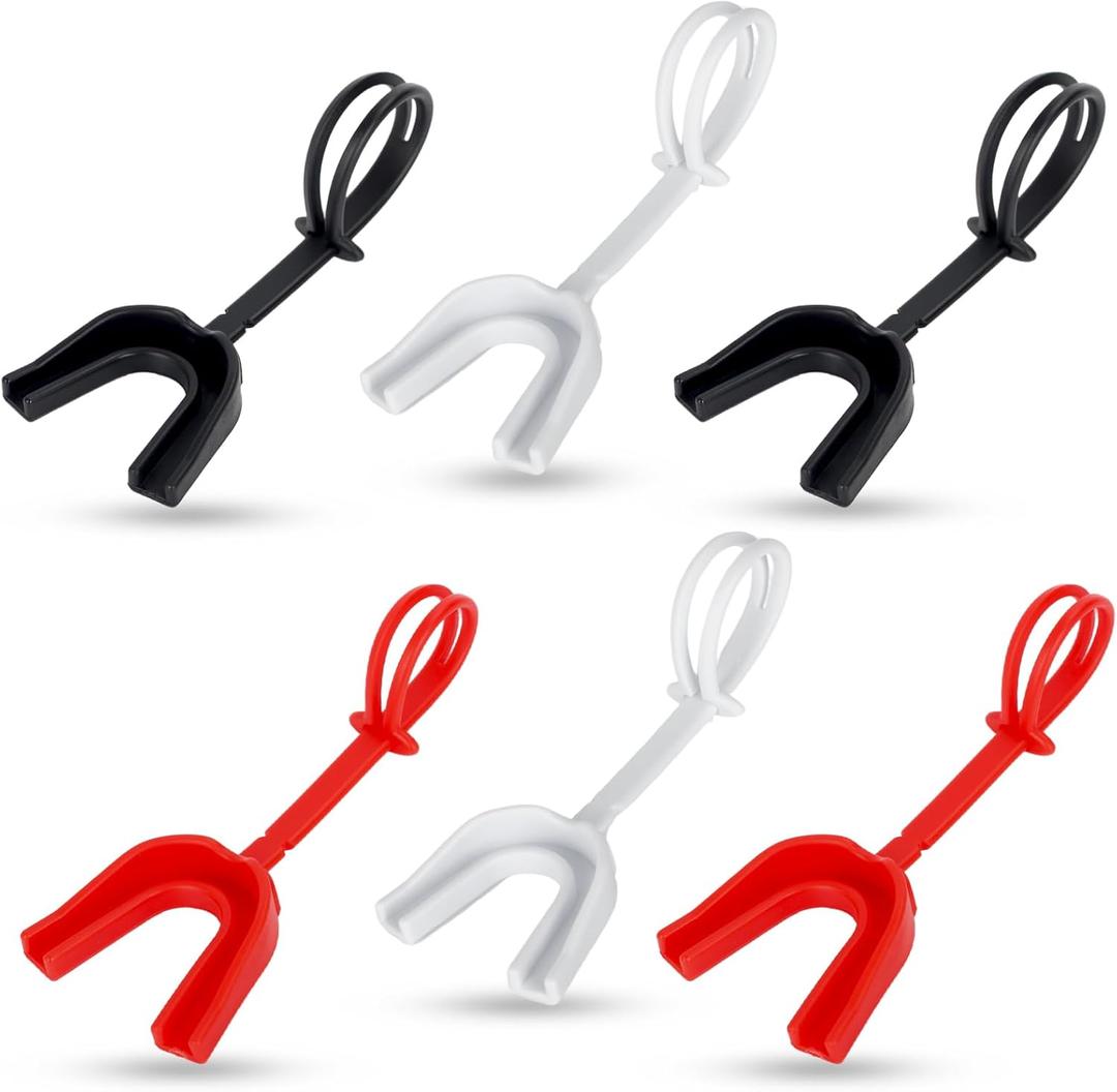 6-Pack Sports Mouthguard with Straps and Case, Custom Fit, Adult & Youth Mouthpiece, for Football, Hockey, Boxing, MMA, Basketball