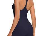 OMKAGI Workout Sets for Women Cute Square Neck Tank Tops Booty Biker Shorts Outfits, S