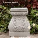 Outdoor Pedestal Stand for Garden Decor - ClassicalL Plinth Pedestal Stand for Statues, Decorative Garden Pedestals and Statue Stand, 12" Tall