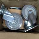 4 Inch Casters Set of 4 Heavy Duty Caster Wheels with Swivel 1200Lbs Rubber Wheel Silent Castor Industrial Plate Casters Wheels for Cart Furniture Workbench-4 Swivel