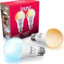 innr Smart Light Bulbs, A19 Zigbee, Works with Philips Hue* and Alexa (Bridge Required), Warm to Cool White, Dimmable, E26 LED Bulb 75 Watt, Soft White Light, 1140lm, 2-Pack (Cool - Warm White 1140 Lm)
