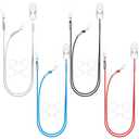Set of 4 Hearing Aid Clips, Adjustable Hearing Aid Lanyard Anti-Lost BTE Clip String with 12 Pairs Silicone Loops, Hearing Protection Accessories for Adults & Kids, Binaural, 4 Colors