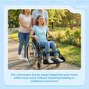 2 Kit Wheelchair Footrest Hammock with Storage Pouch, Adjustable Leg Rest Footrest Hammock, Portable Hanging Foot Sling Replacement for Airplane Wheelchair Essential Accessories