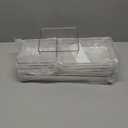 Criusia Drawer Organizer, 10 Pack Large Clear Plastic Set, 3 Size Versatile Bathroom and Vanity Organizer Trays, Storage Bins for Makeup, Bedroom, Kitchen Utensils