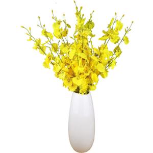 Artificial Flowers Orchids Silk Fake Flowers in Bulk, 10 Pcs (Each 20''), for Wedding Festive Party Home Office Decoration, Not Include Vase