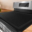 Stove Top Covers for Electric Stove (30x21), Silicone Stove Mat for Glass Top Stove, XL Stove Cover for Induction Cooktop, Induction Cooktop Protector, Dishwasher-Safe Drying Mat for Kitchen Counter, Black