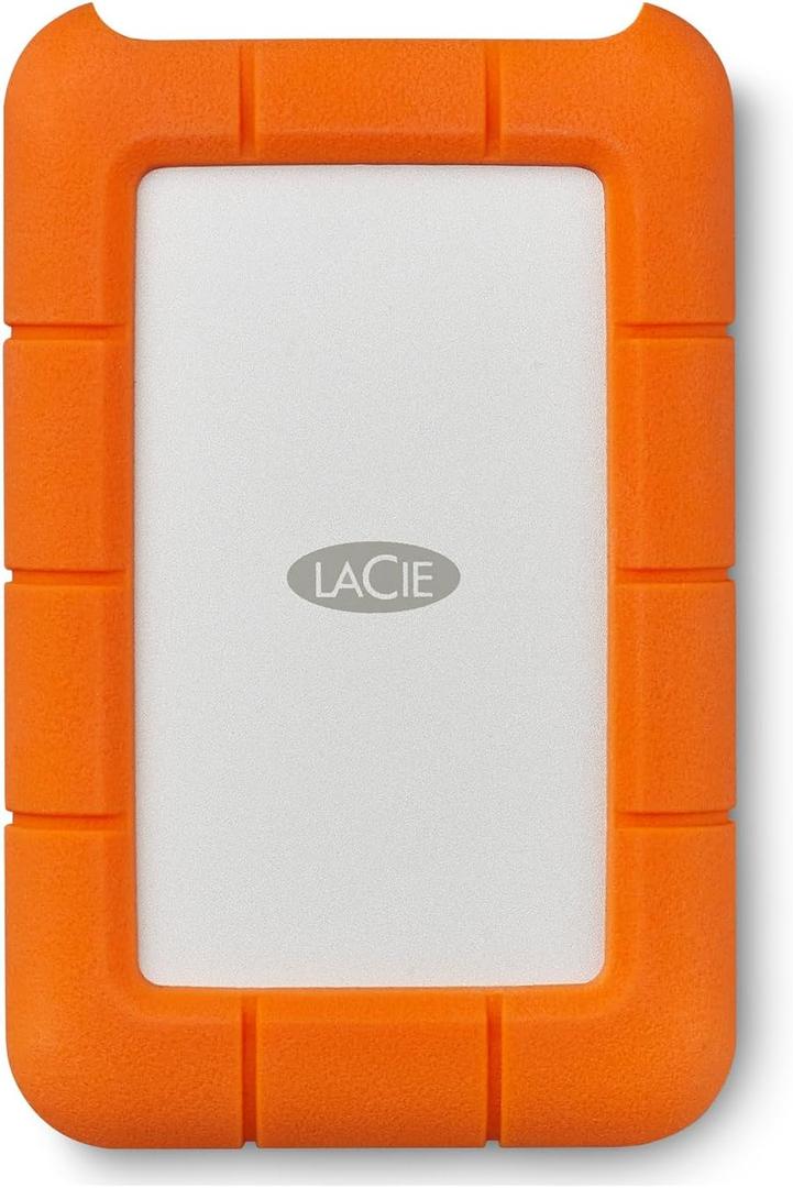 LaCie Rugged USB-C 2TB External Hard Drive Portable HDD  USB 3.0 compatible, Drop Shock Dust Rain Resistant, for Mac and PC Computer Desktop Workstation Laptop, 1 Month Adobe CC (STFR2000800)