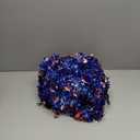 WILLBOND 6 Pcs Total 40 Feet 4th of July Decoration Red White Blue Tinsel Garland Patriotic Metallic Chunky Glitter Tinsel for Memorial Day Independence Day Celebration Holiday Decorations