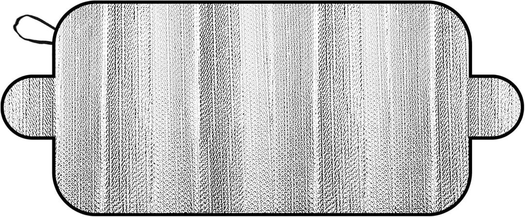 Windshield Sun Shade, Windshield Cover, Foldable Window Sun Visor Protector Blocks UV Rays, Car Accessories Weatherforce 360 All-Weather Sunshade Ice Cover Universal for Most Vehicles