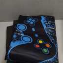 Gamer Area Rug for Dining Room Kids Room Green Hand Drawn Gamepad Teens Rugs Floor Carpet for Living Room Planet Stars Gaming Black Game Yoga Mat Bedroom Gamer Rugs Home Decorative, 3'x5'