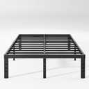 14 Inch King Bed Frame No Box Spring Needed, Metal Platform King Size Bed Frame, Heavy Duty, Easy Assembly and Noise Free, Black