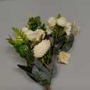 ASTRYAS Artificial Flowers, Small Artificial Peony Silk Flowers Fake Peonies Bouquet Faux Rose Flower Arrangement for Home Party Decoration (Champagne)