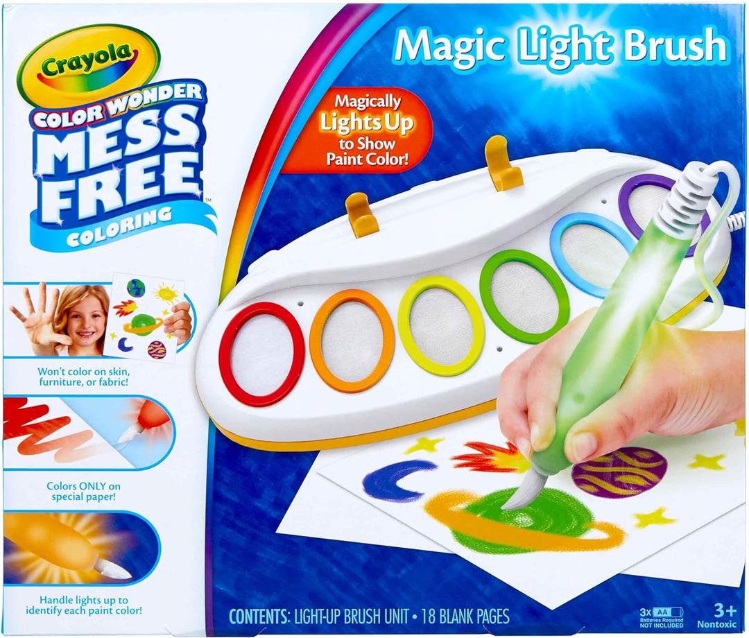 Crayola Color Wonder Magic Light Brush, Mess Free Painting Station for Kids, Toddler Toys & Activities, Holiday & Christmas Gifts for Kids, Ages 3+