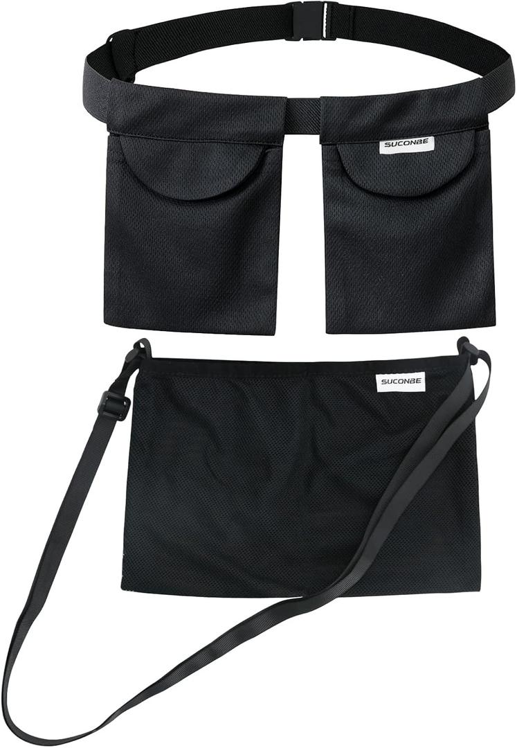 Adjustable Mastectomy Drain Holder Drainage Pouch with Shower Bag for Breast Surgery Mastectomy Breast Reduction Augmentation Post-Surgery Recovery Support Patient Care Kit (Black)