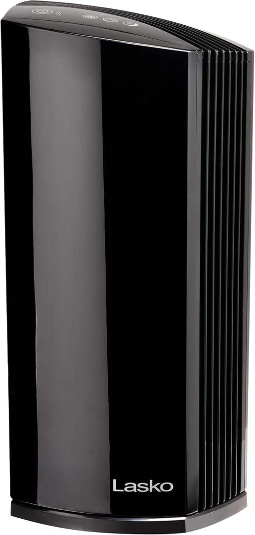 Lasko LP450 Premium HEPA Tower Air Purifier for Home with DreamMode and Timer True HEPA Filtration Removes 99.97% of Smoke, VOCs, Odors, Pet Dander, Virus Sized Particles, Pollen, Dust and Mold