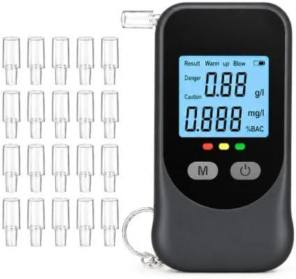 Breathalyzer for Alcohol,Portable BAC Tester,Personal Home Test Kit (Black)